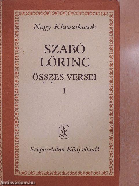 Szabó Lőrinc összes versei 1-2.