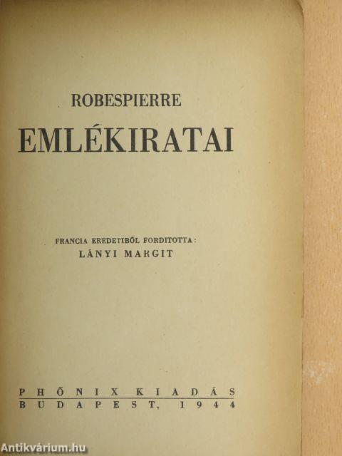 Robespierre emlékiratai