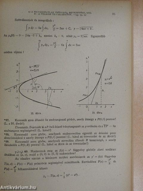 Műszaki matematikai gyakorlatok A. IV.