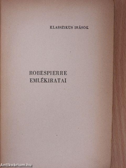 Robespierre emlékiratai