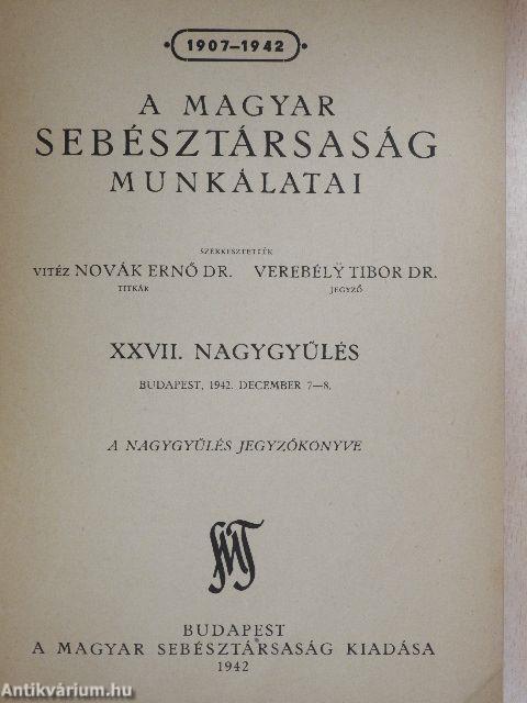 A Magyar Sebésztársaság munkálatai