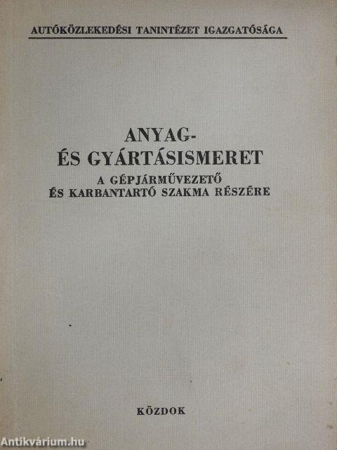 Anyag- és gyártásismeret