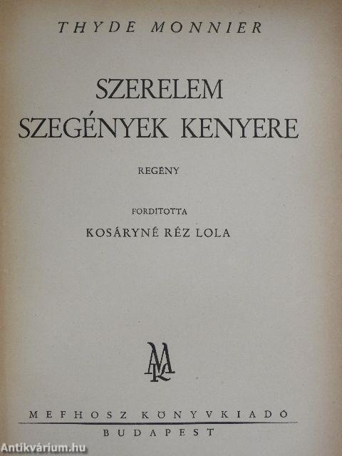 Szerelem szegények kenyere