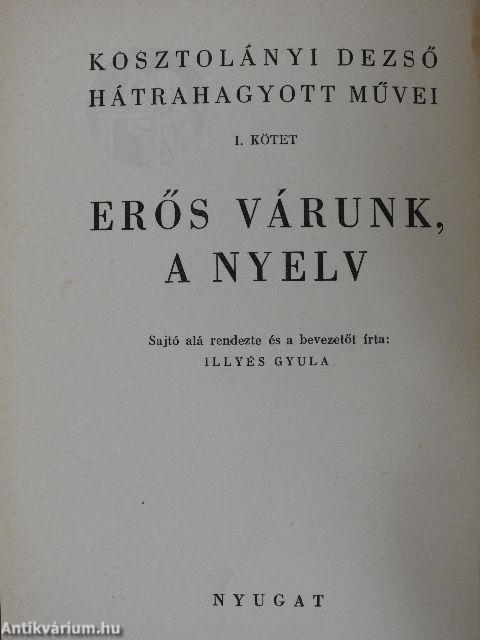 Erős várunk, a nyelv