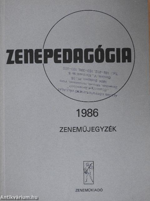 Zenepedagógia 1986.