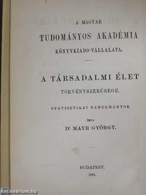 A társadalmi élet törvényszerűsége