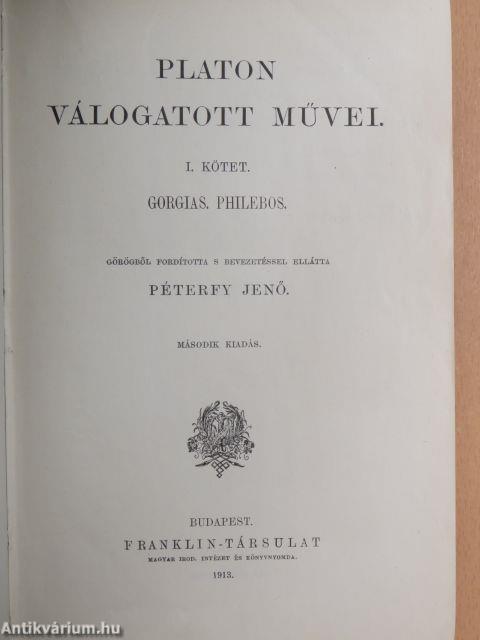 Platon válogatott művei I-III.