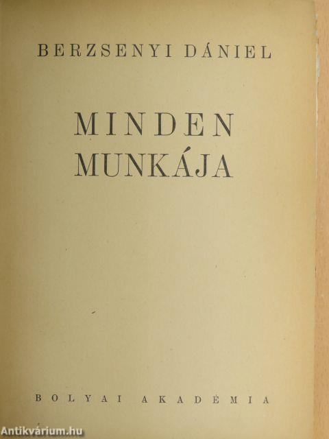 Berzsenyi Dániel minden munkája