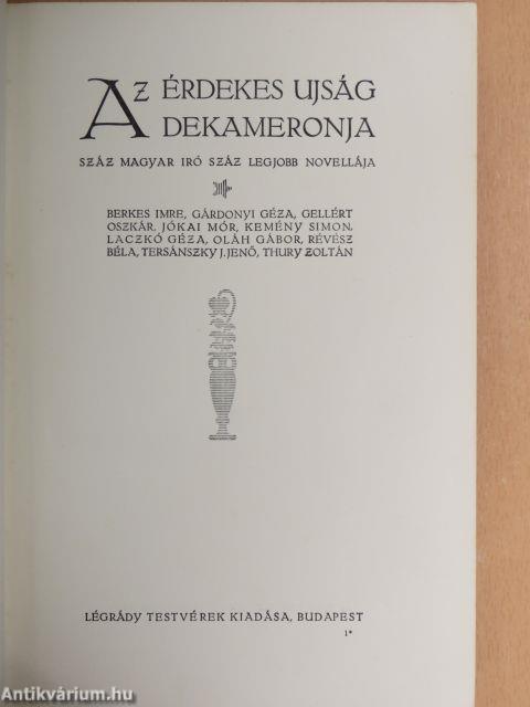 Az Érdekes Ujság Dekameronja III. (töredék)