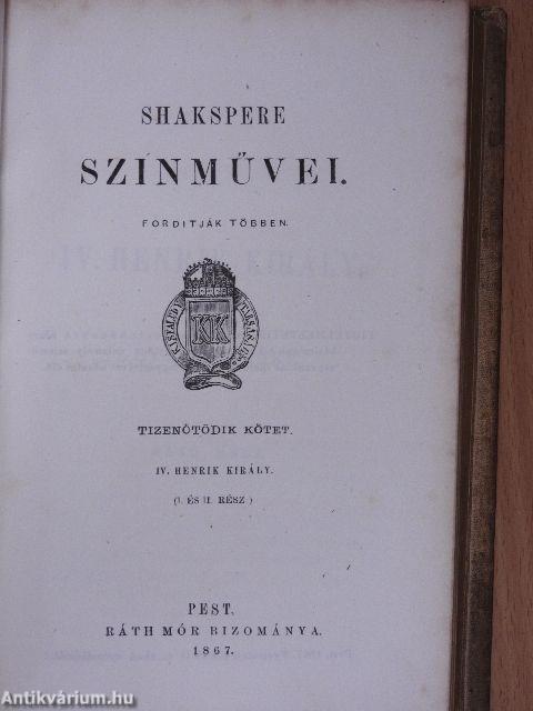 Shakspere szinművei XIV-XVI.