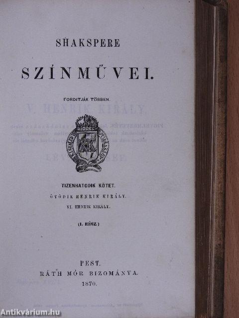 Shakspere szinművei XIV-XVI.