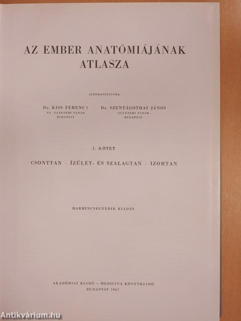 Az ember anatómiájának atlasza I-III.