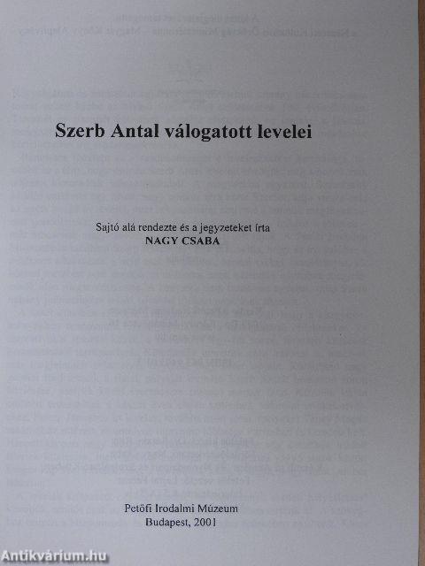 Szerb Antal válogatott levelei