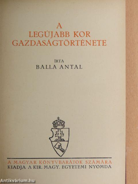 A legújabb kor gazdaságtörténete