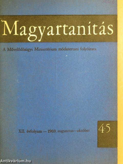 Magyartanítás 1969. augusztus-október