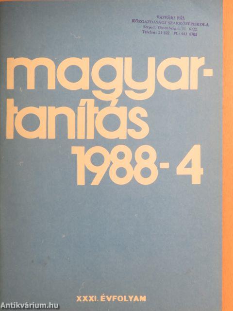 Magyartanítás 1988/4.