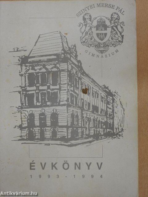 Szinyei Merse Pál Általános Iskola és Gimnázium Évkönyv 1993-1994