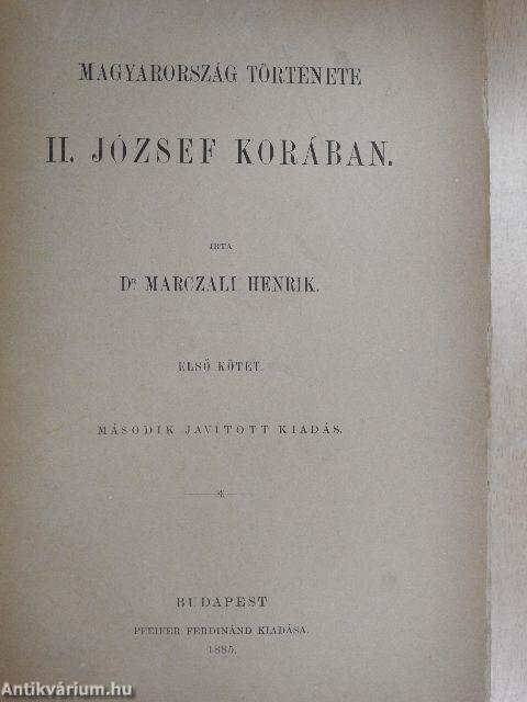 Magyarország története II. József korában I-II.