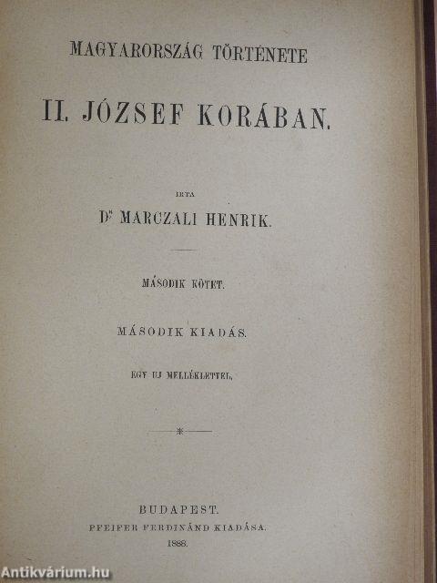 Magyarország története II. József korában I-II.