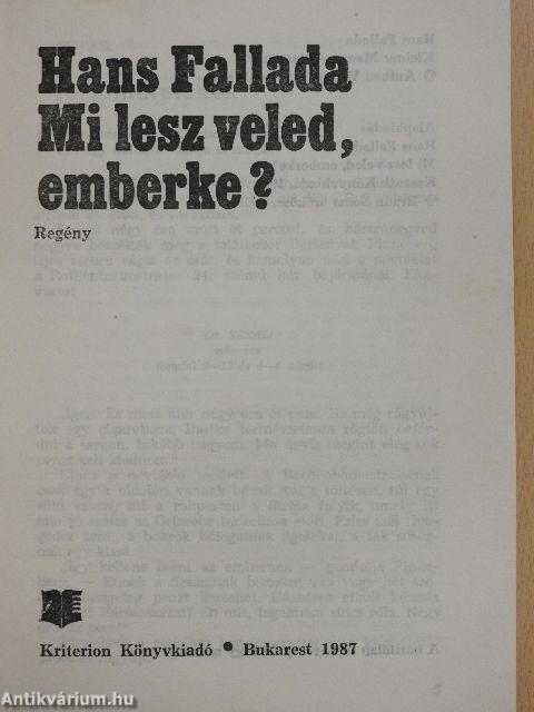 Mi lesz veled, emberke?