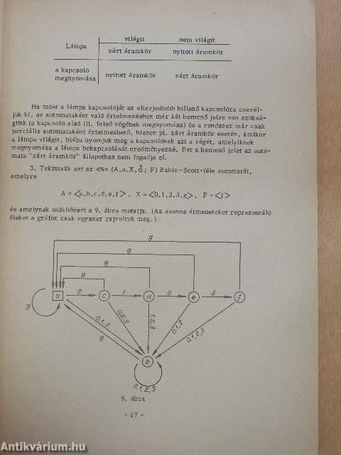 Bevezetés az automaták elméletébe I.
