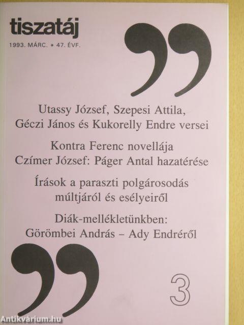 Tiszatáj 1993. március