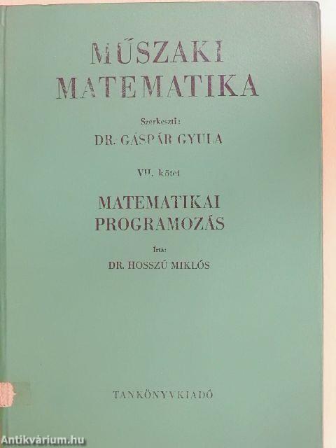 Műszaki matematika VII.