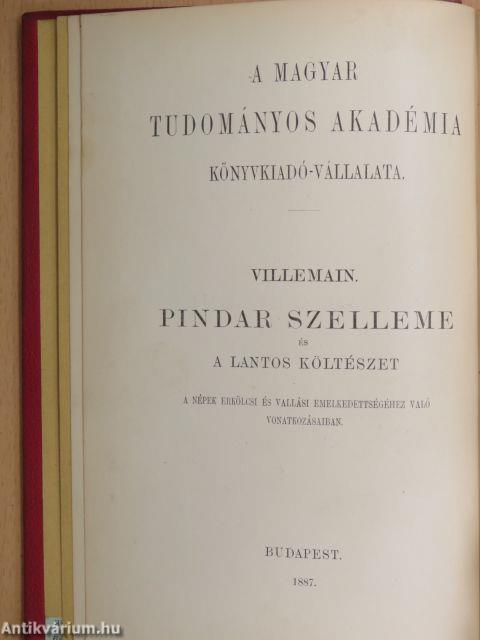 Pindar szelleme és a lantos költészet