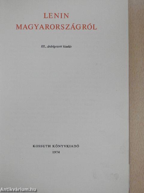 Lenin Magyarországról