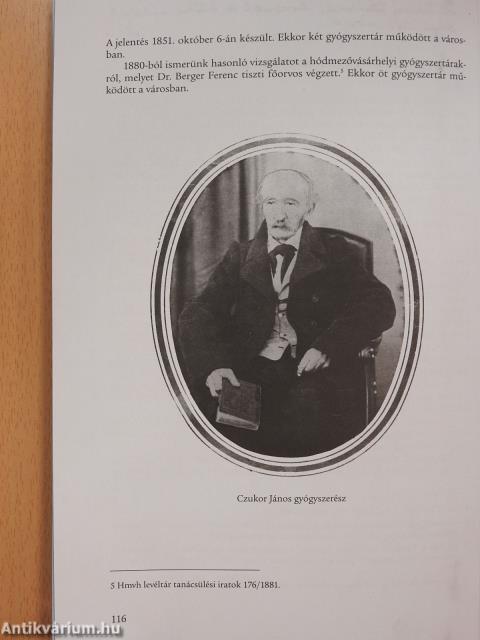 Patikák a XIX. századi Hódmezővásárhelyen (dedikált példány)