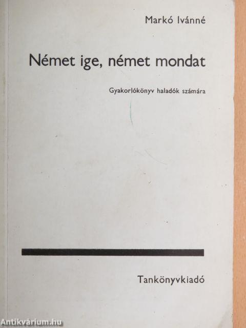 Német ige, német mondat