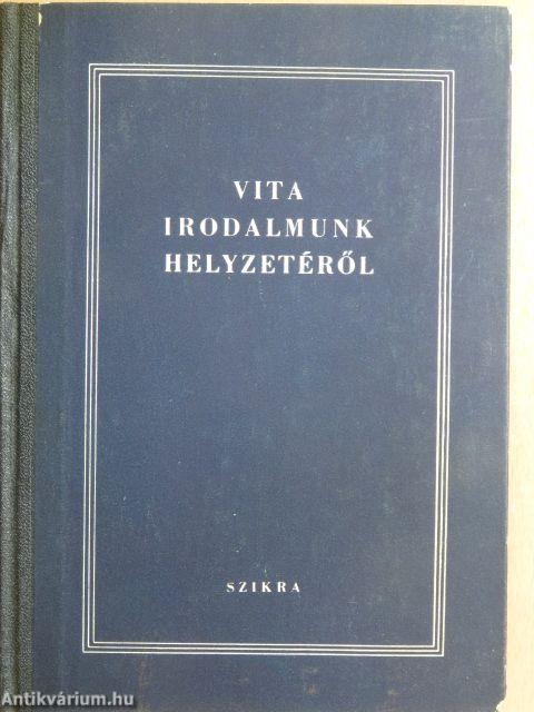 Vita irodalmunk helyzetéről