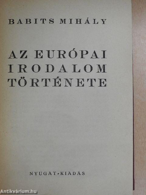 Az európai irodalom története