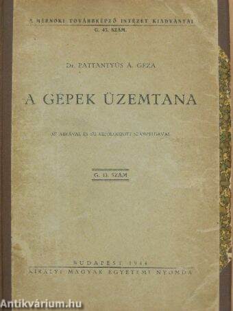 A gépek üzemtana