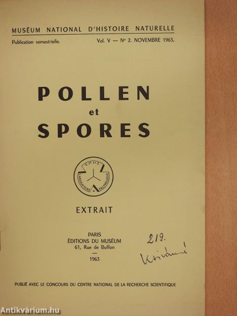 Spores et pollens nouveaux d'une Coupe de la Briqueterie d'Eger (Hongrie) (dedikált példány)