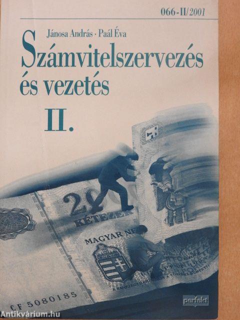 Számvitelszervezés és vezetés II.