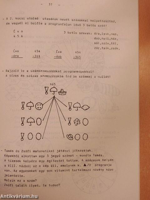 Matematika tanmenetjavaslat a Heurisztikus programozású olvasás- és írástanítási módszerhez 3.