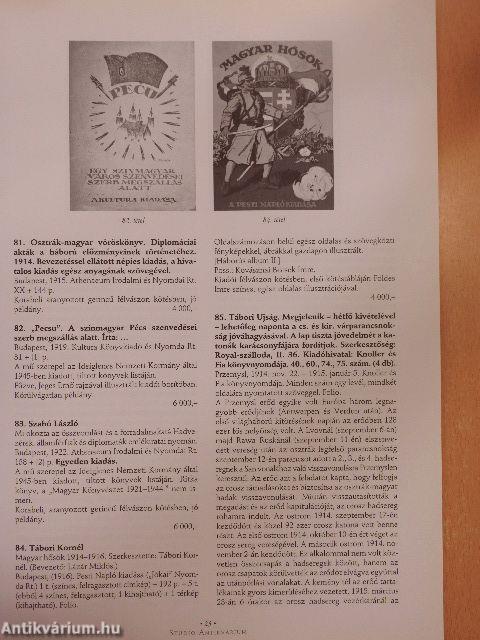 Studio Antikvárium 29. árverés