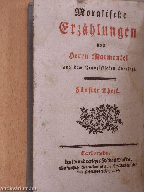 Moralische Erzählungen V. (gótbetűs)