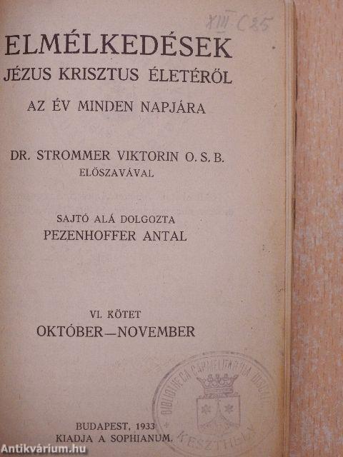 Elmélkedések Jézus Krisztus életéről VI. (töredék)