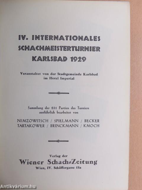 IV. Internationales Schachmeisterturnier Karlsbad 1929