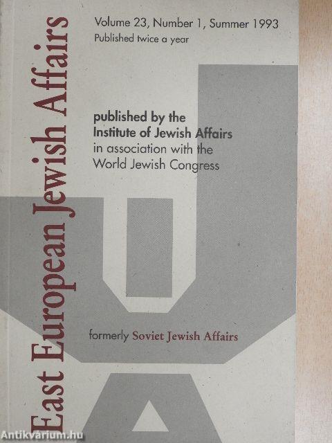 East European Jewish Affairs Summer 1993