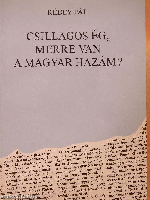 Csillagos ég, merre van a magyar hazám?