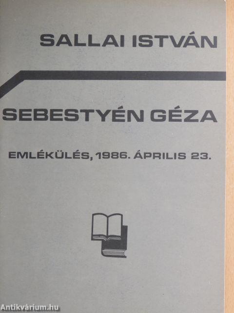 Sallai István - Sebestyén Géza