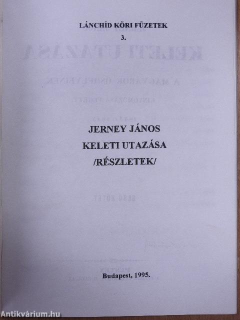 Jerney János keleti utazása 