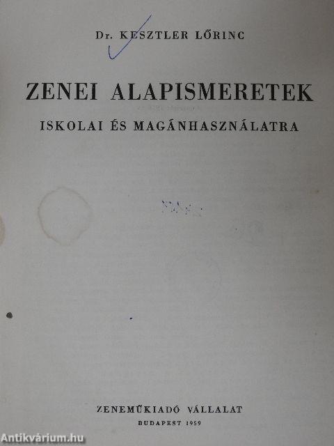 Zenei alapismeretek