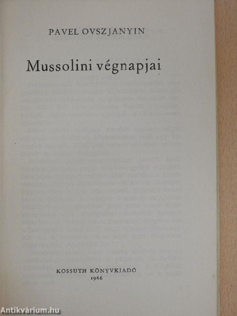 Mussolini végnapjai