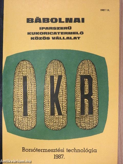 Borsótermesztési technológia 1987.