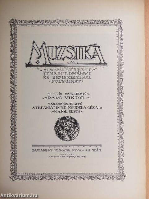 Muzsika 1929. február-március