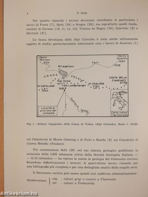 Prima segnalazione del genere Lancicula Maslov (Alga calcarea) nel Devoniano inferiore della Carnia (Alpi orientali) (dedikált példány)